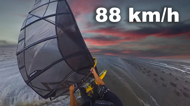 Extreme Speedsailing - 1m from Shore @ 88km/h