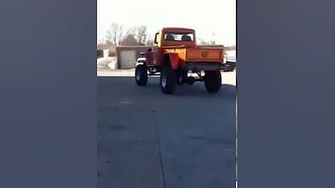 1957 willys pickup 1st drive with new big block