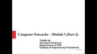 Computer Networks - Module 4 - Part 2
