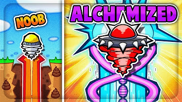 Using ALCHEMY To UPGRADE In Idle Cave Miner