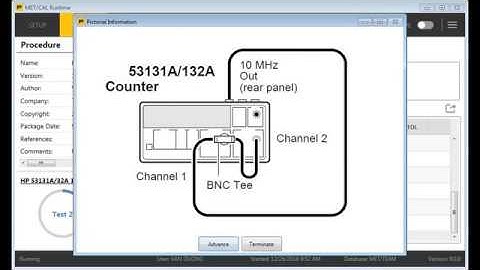 Calibration Procedure for Hewlett Packard Agilent 53131A 53132A using Automate Metcal Runtime