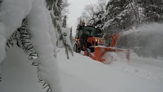 738 Moving Snow Before the Heatwave. Part 3 of 3.  Kubota LX2610 Tractor. Snowblower Rear Blade   4K by GP Outdoors 11,031 views 2 months ago 16 minutes