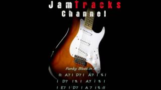 Guitar Backing Track : Funky Blues in A chords