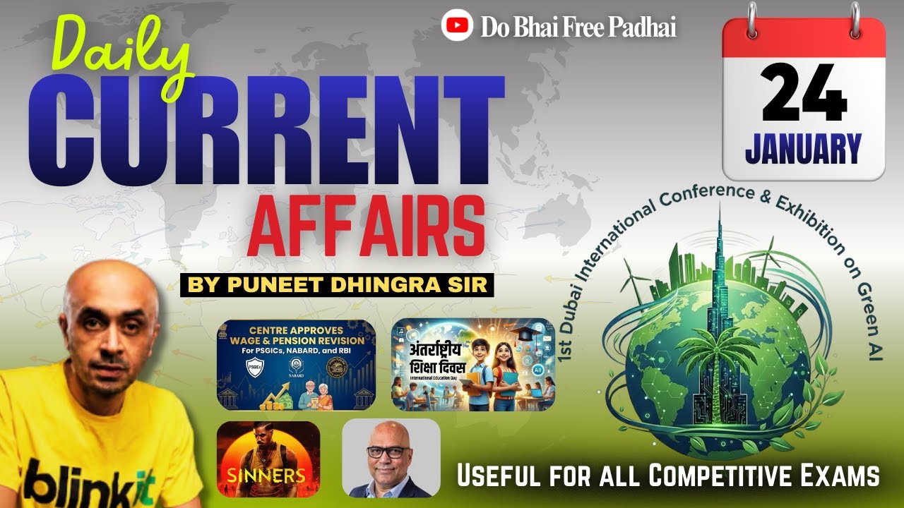 24 January 2026 Current Affairs | Daily Current Affairs | Bank | SSC ...
