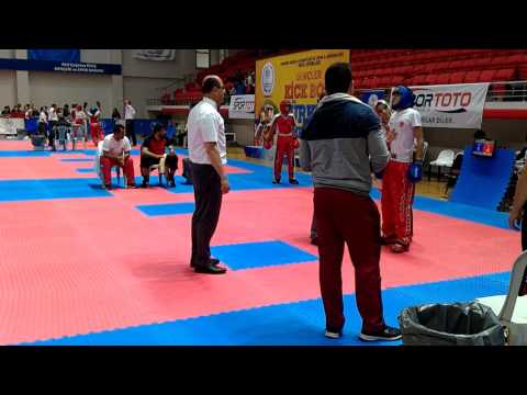 Kick Boks Point fighting Okullararasi Türkiye Şampiyonası Samsun 2015 57kg.S.Burak Toryan