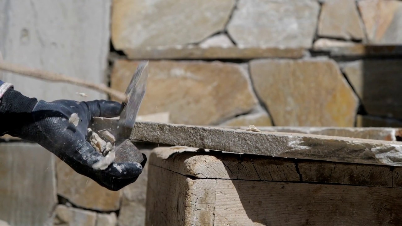 乱形、乱張り_石張りの階段施工風景 -crazy paving 2018- #1