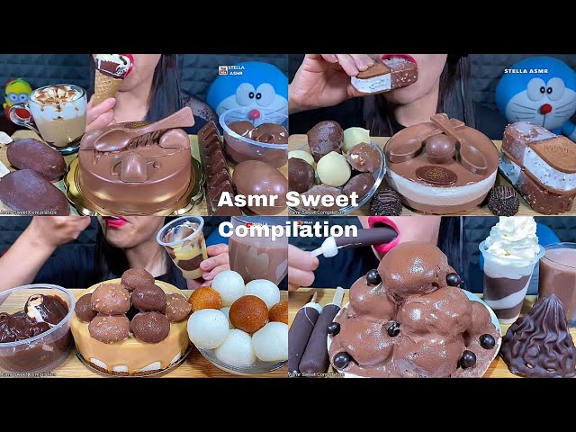 ASMR (Stella ASMR) Desserts Compilation | No Talking | Only Bits | ASMR Mukbang | ASMR Food