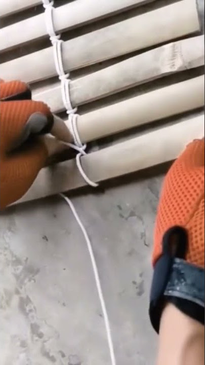 Cara membuat tirai bambu
