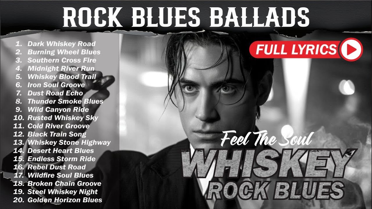 Whiskey Blues & Rock Classics 🎵 The Ultimate Blues Guitar Mix | Relaxing Night Music for Soul & Rest