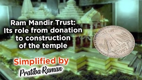 Why Union government donated Re 1 towards the Ram Mandir Trust