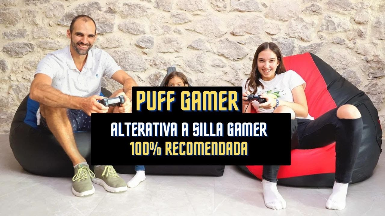 Puff Gamer Junior Polipiel Interior Azul