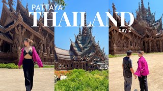 PATTAYA, THAILAND  the sanctuary of truth museum, floating market, & eating street food