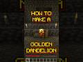 Minecraft: Golden Dandelion | Keep Mobs as Babies | Recipe 213 | New March '26