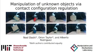 ICRA 2022 - Manipulation of unknown objects via contact configuration regulation