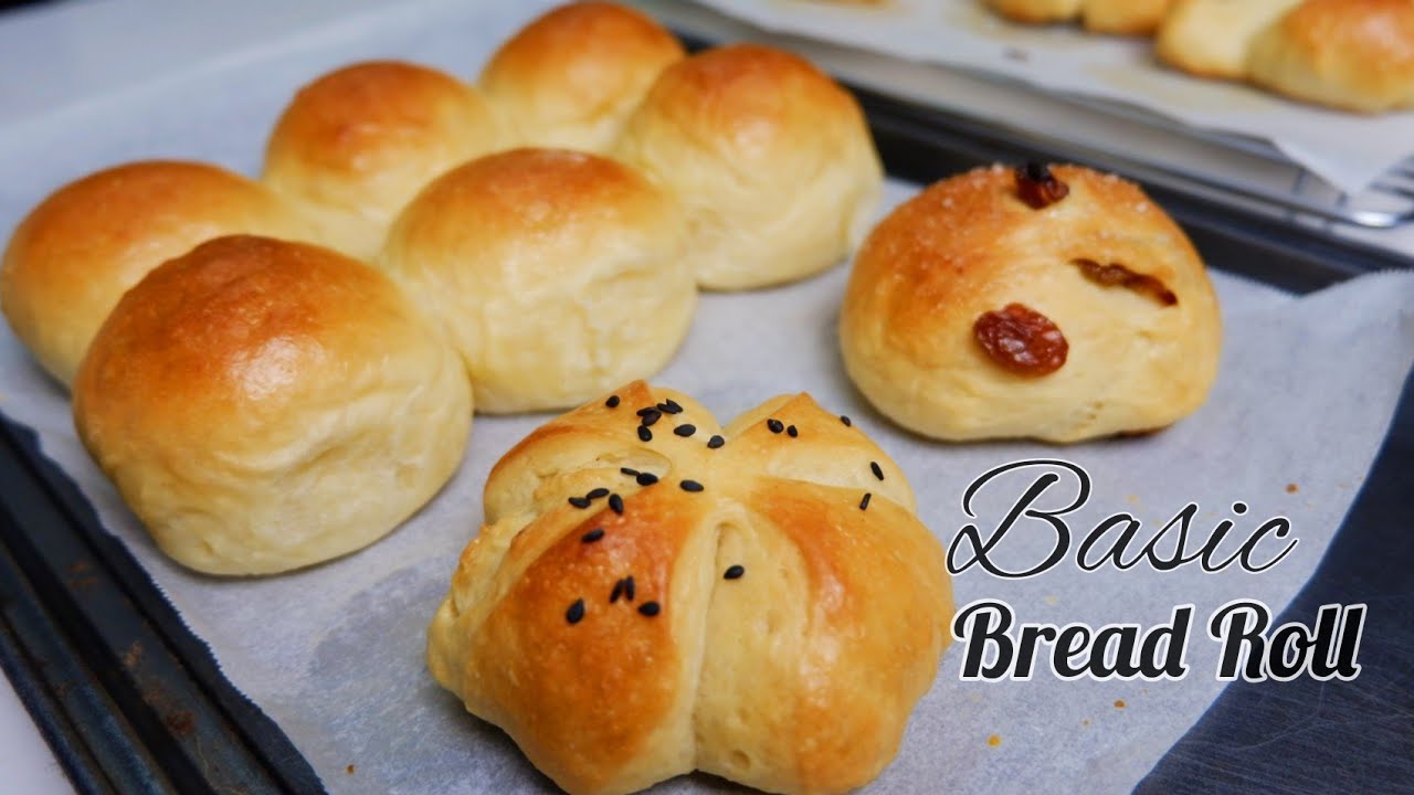 Easy Bread Roll Recipe Resipi Asas Roti Bun Manis Bread Maker Youtube