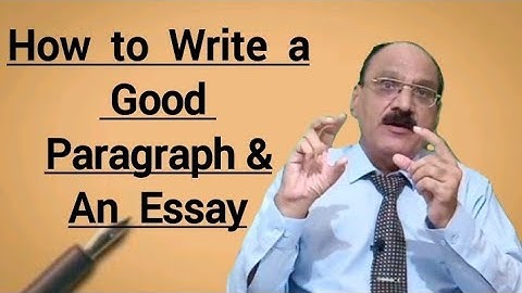 Writing a Good Sentence , Topic Sentence & paragraph || Dr. Khalid Mahmood Kiani.