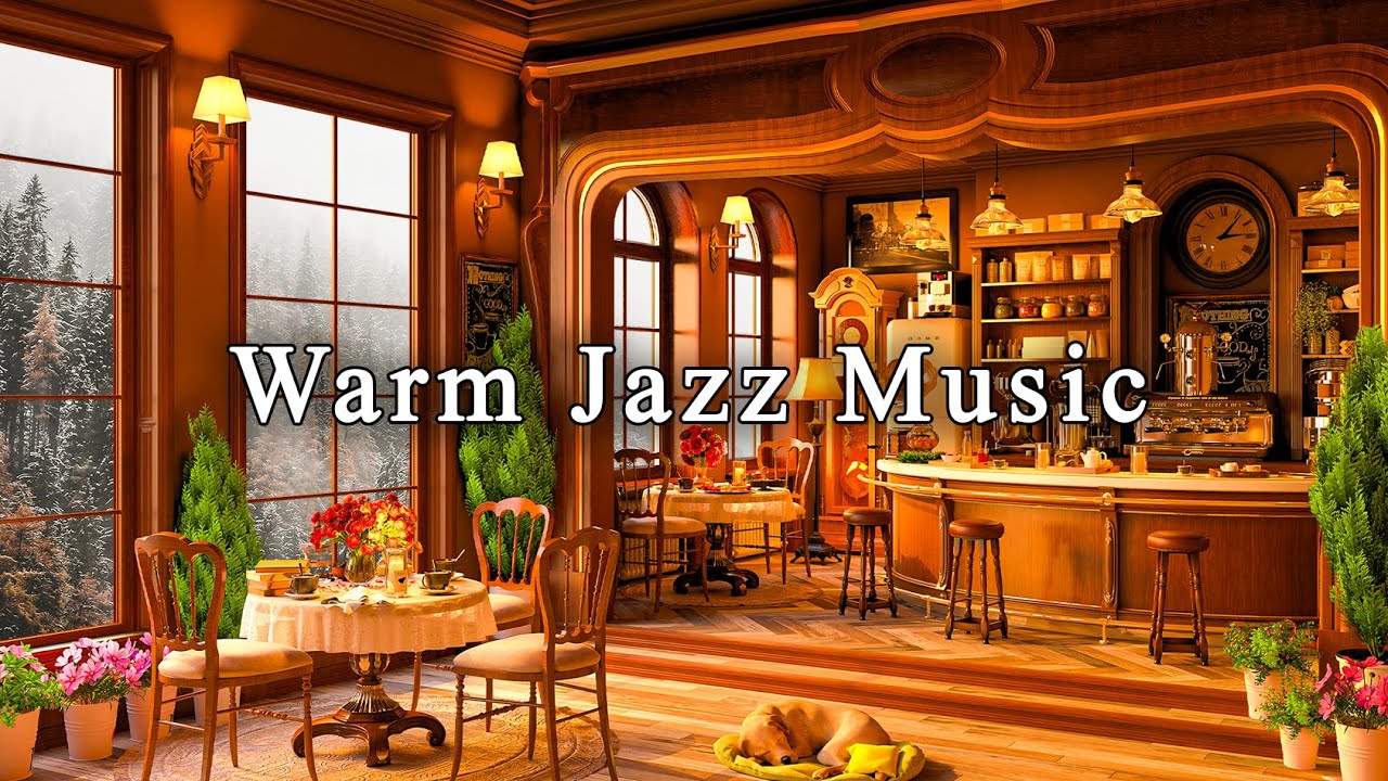 ⁣Relaxing Jazz Instrumental Music ☕ Cozy Coffee Shop Ambience ~ Warm Jazz Music for Work, Studying