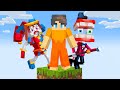 Locked on ONE BLOCK with POMNI and CAINE (The Amazing Digital Circus Minecraft)