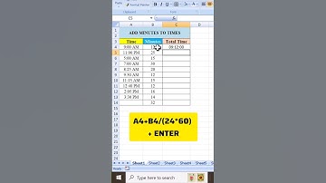 How to add minutes to time in Excel tips and tricks #exceltips #tutorial #shorts
