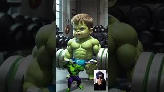 WOW Baby Hulk Batman Captain america And Iron man In Gym