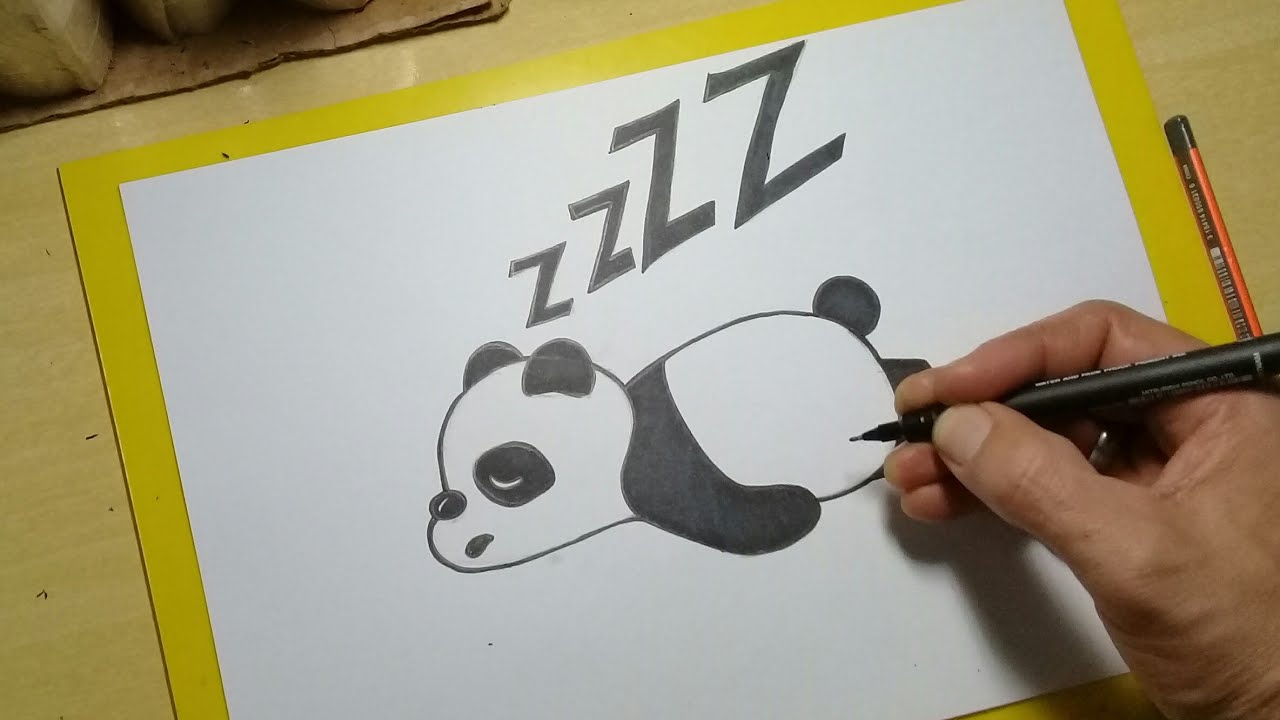 COMO Desenhar um PANDA fofo - fácil fácil 