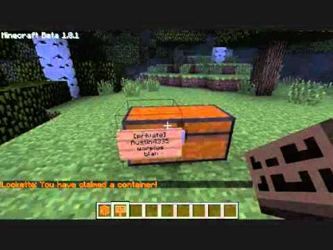 Minecraft Lockette Plugin - Making Chests Private - YouTube