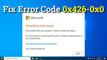 How To Fix Microsoft Office Error Code 0x426-0x0 | fix Microsoft excel something went wrong error