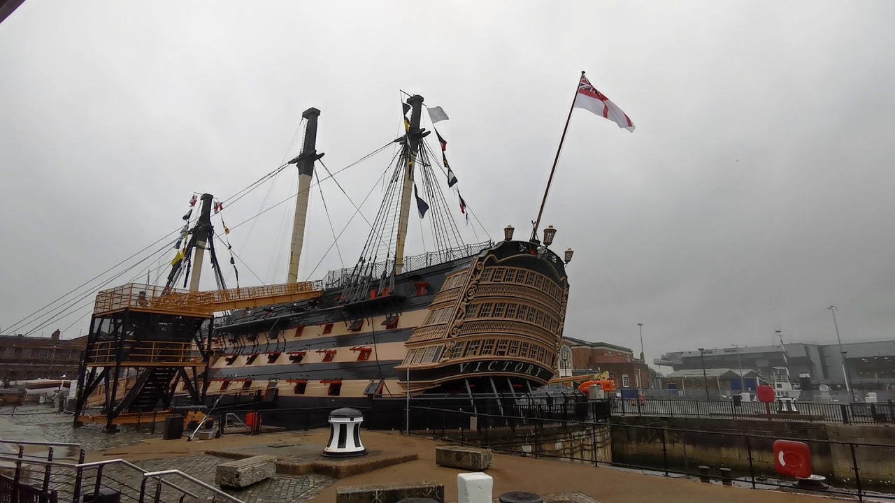 Hms Victory Seen On Trafalgar Day 21st October Youtube