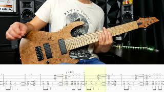 DEFTONES - Risk l Guitar Cover with Tabs l Playthrough l Carvin DC800 Burled Maple 8-String