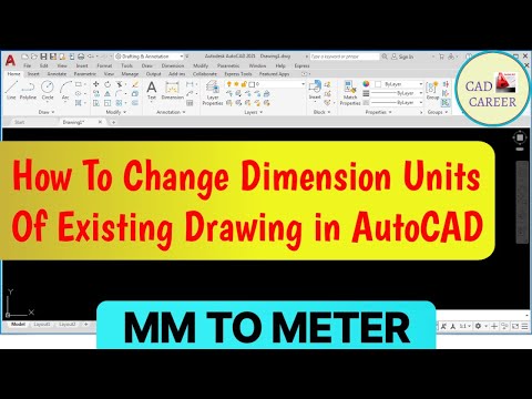 How to Convert Millimeter Drawing into Meter Drawing in Autocad without change units | CAD CAREER