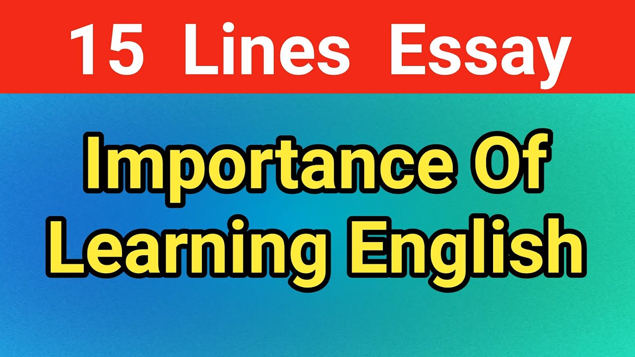 essay about the importance of learning english
