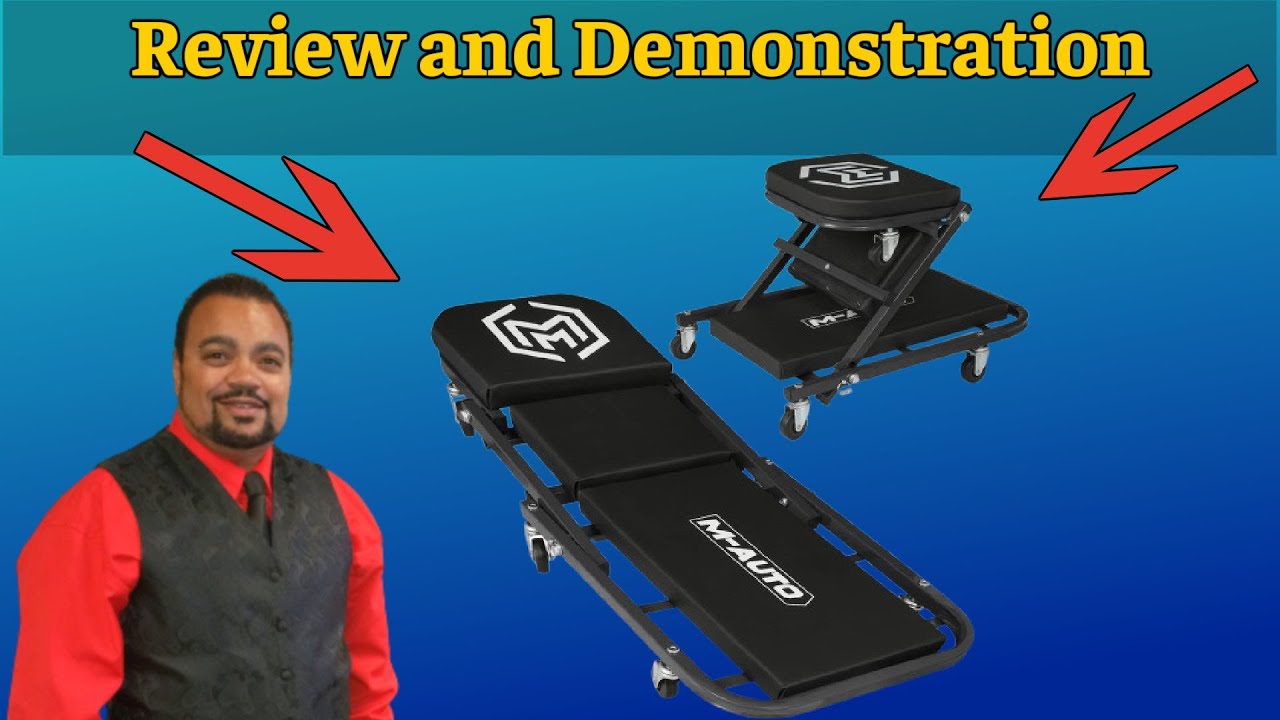 Folding Creeper Rolling Seat This mechanic seat change my car repair game forever