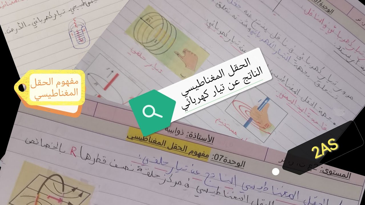 سنة ثانية ثانوي شرح بسيط لمفهوم الحقل المغناطيسي