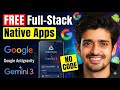 Build FREE Full-Stack Android Apps with Google Antigravity AI + Gemini 3 | Kotlin | Android Studio