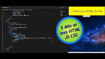 4 min Tutorial (HTML JS CSS) Hide / Show DOM element