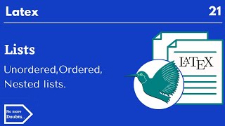 Lists in latex using itemize and enumerate|ordered,unordered,nested lists