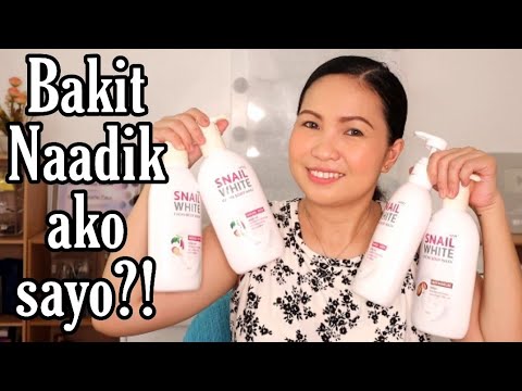 LINIS KINIS and Natural Glowing Skin?! Snail White Creme Body Wash Review || Teacher Weng