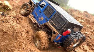 1/10 Scale RC : Jeep Wrangler Rubicon JK Muddy Hill Climbing #29.