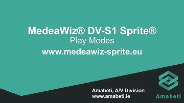 MedeaWiz® Sprite® DV-S1 / Play Modes