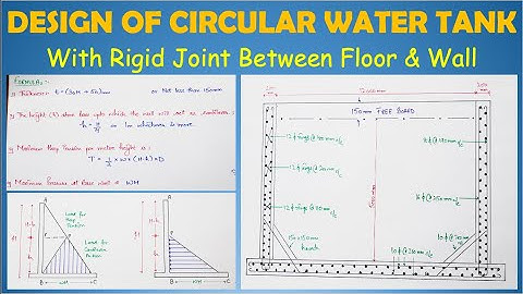 Design of Circular Water Tank with Rigid Base By Approximate Method | Hindi |