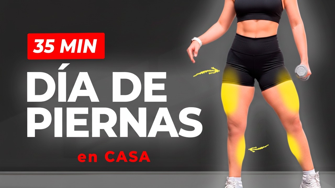 DÍA DE PIERNAS BRUTAL 🍗 Rutina para Cuádriceps y Pantorrilla en Casa | Tiempo Real