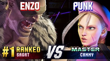 SF6 ▰ ENZO (#1 Ranked Sagat) vs PUNK (Cammy) ▰ High Level Gameplay