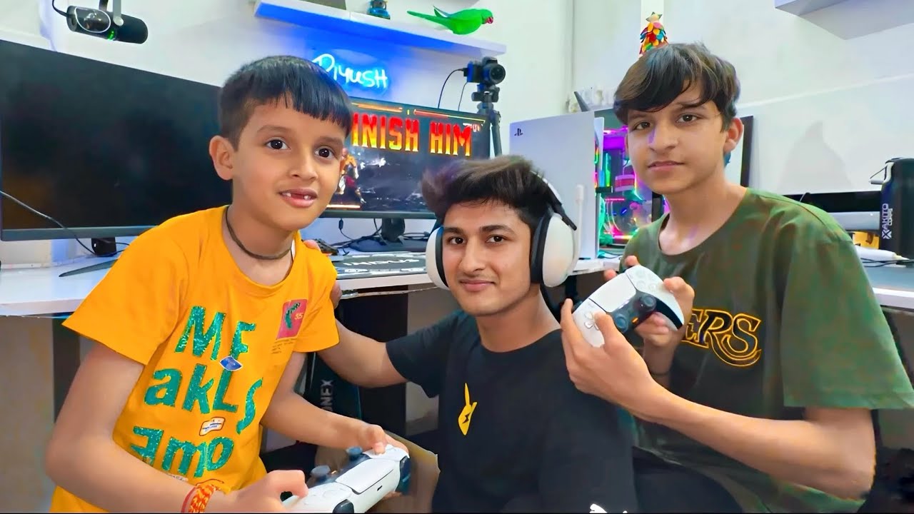 Playing ps5 with piyush and kunali 