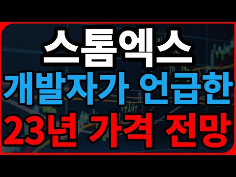 스톰엑스 코인 전망 개발자가 언급한 2023년 가격 