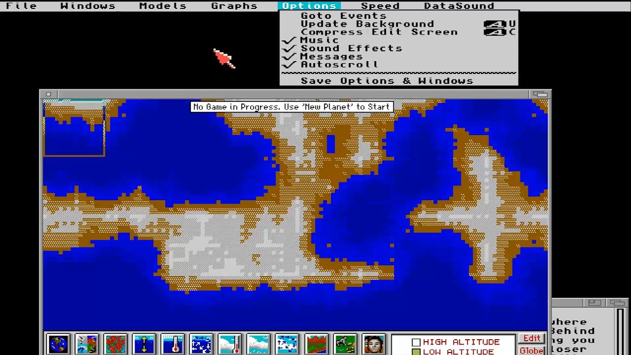 Simearth Graphics AMIGA HIGH RES SIM EARTH AMIGA OCS SimEarth v1 0 1992 07 08Ocean ...