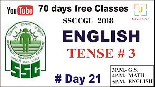 SPOTTING ERRORS based on TENSES | English Grammar | Part - 3 | SSC CGL - 2018 Tier - 1