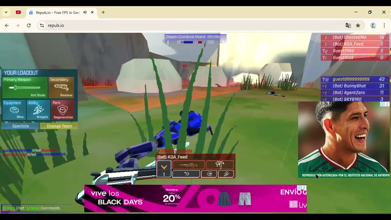 Repuls io Game 49 Mega Battle/ Team Control Point/ Epic Version/ -----NEW ACCOUNT----