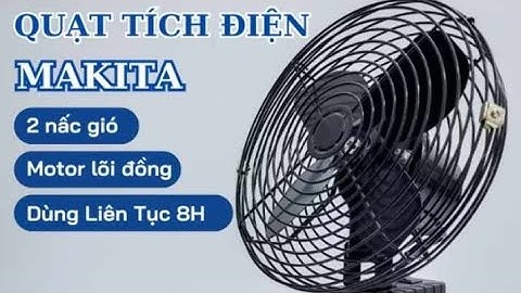 Review Quạt Tích Điện Pin 10 Cell: Làm Mát Liên Tục 8H | Quạt Pin Để Bàn 2 Cấp Độ Gió Siêu Mát