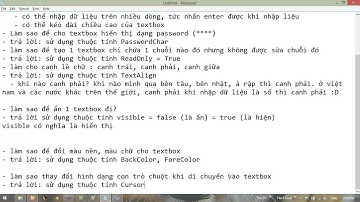 C# - Bài 3 - Sử dụng TextBox - Phần 1