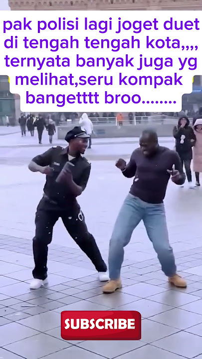 pak polisi joget duet ditengah kota,kompak kerennn#shorts #joget#duet